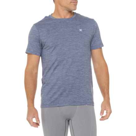 HURLEY EXIST Icon Logo Space-Dye T-Shirt - Short Sleeve in Dark Blue