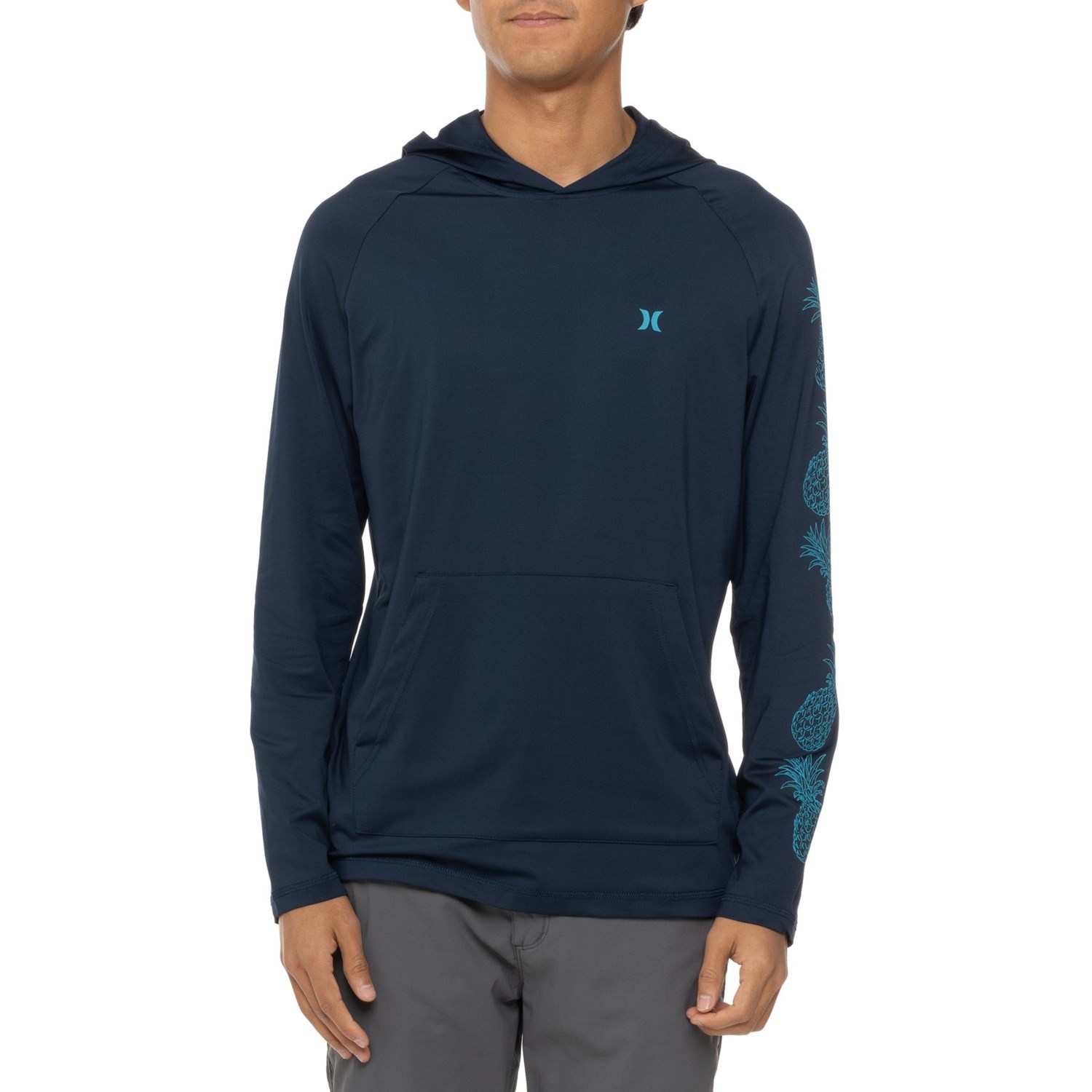 HURLEY EXIST Pineapple Hooded Sun Shirt - Long Sleeve - Save 50%