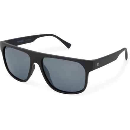 Hurley Flat-Top Square Sunglasses - Polarized in Black