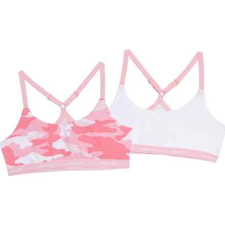 Hurley Girls Sports Bralettes - 2-Pack, Low Impact in Medium Soft Pink