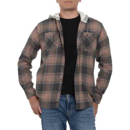 Hurley Hooded Flannel Button-Up Shirt - Long Sleeve in Roadside