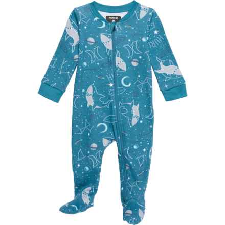 Hurley Infant Boys Footed Coverall - Long Sleeve in Riftblue