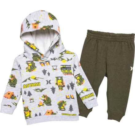 Hurley Infant Boys Hoodie and Sweatpants Set in Army Heather