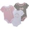 Hurley Infant Girls Brand Logo Baby Bodysuit Set - 3-Pack, Short Sleeve in Multi