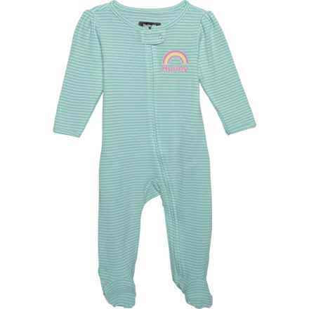 Hurley Infant Girls Footed Coverall - Long Sleeve in Mint Candy