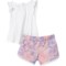 2JADD_2 Hurley Infant Girls T-Shirt and French Terry Shorts Set - Short Sleeve