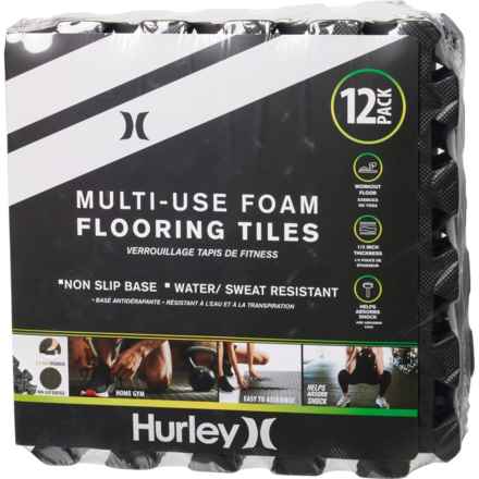 Hurley Interlocking Flooring Tiles - 12x12” in Black