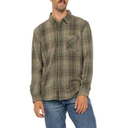 Hurley Knit Plaid Printed Button-Up Shirt - Long Sleeve in Iguana