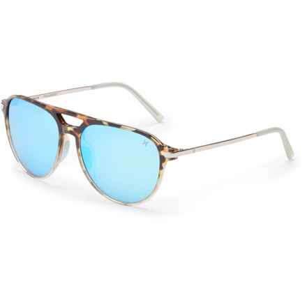 Hurley Kona Aviator Sunglasses - Polarized Mirror Lenses in Demi/Blue