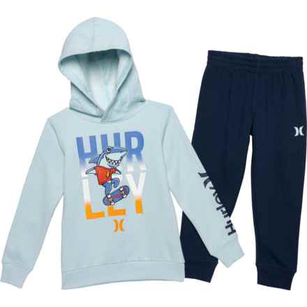 Hurley Little Boys Fleece Hoodie and Joggers Set in Night Force