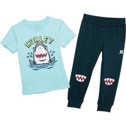 Hurley Little Boys Graphic Shirt and Pants Set - Short Sleeve in Copa
