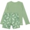 9CAUF_2 Hurley Little Boys PIneapple Rash Guard and Swim Shorts Set - UPF 50+, Long Sleeve