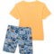 1MXAU_2 Hurley Little Boys Rash Guard and Swim Shorts Set - UPF 50+, Short Sleeve