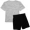 4KAGW_2 Hurley Little Boys Shirt and Knit Shorts Set - Short Sleeve