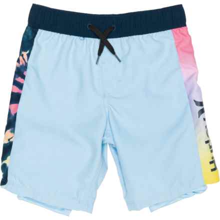 Hurley Little Boys Side Stripe Boardshorts in Blue Dream