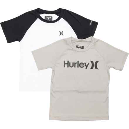 Hurley Little Boys Sun Shirts - UPF 50+, 2-Pack, Short Sleeve in Grey Heather
