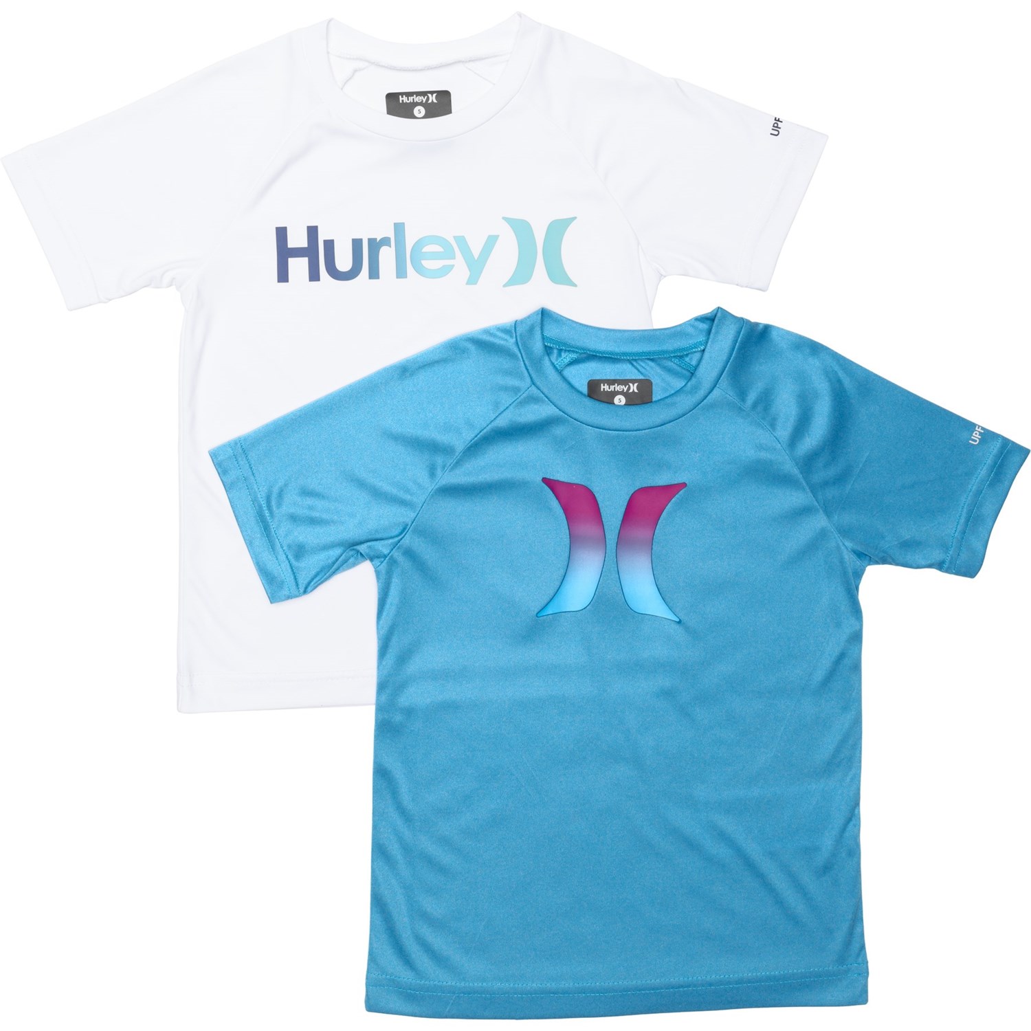 Hurley Little Boys Sun Shirts - UPF 50+, 2-Pack, Short Sleeve 