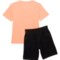 3WKWN_2 Hurley Little Boys T-Shirt and French Terry Short Set - Short Sleeve