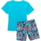 2HFPP_2 Hurley Little Boys T-Shirt and Shorts Swim Set - UPF 50+, Short Sleeve