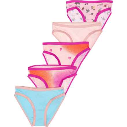 Hurley Little Girls Cotton Panties - 5-Pack, Briefs in Medium Soft Pink