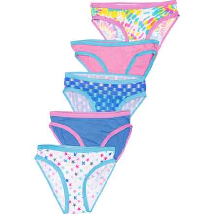 Hurley Little Girls Cotton Panties - 5-Pack, Briefs in White