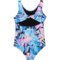 2HPDV_2 Hurley Little Girls Twist Back One-Piece Swimsuit - UPF 50+