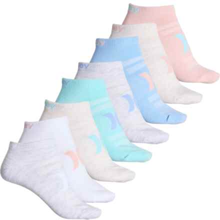 Hurley Logo Low-Cut Socks - 8-Pack, Below the Ankle (For Women) in Light Beige