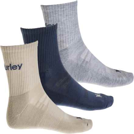 Hurley Logo Socks - 6-Pack, Quarter Crew (For Men) in Pale Brown