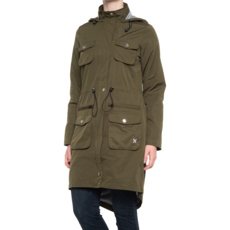 olive hooded utility jacket