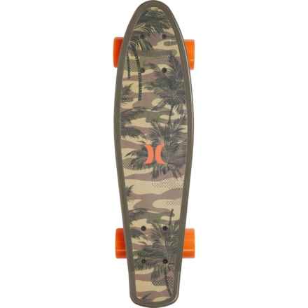 Hurley Mini Cruiser Skateboard - 22” in Black/Orange