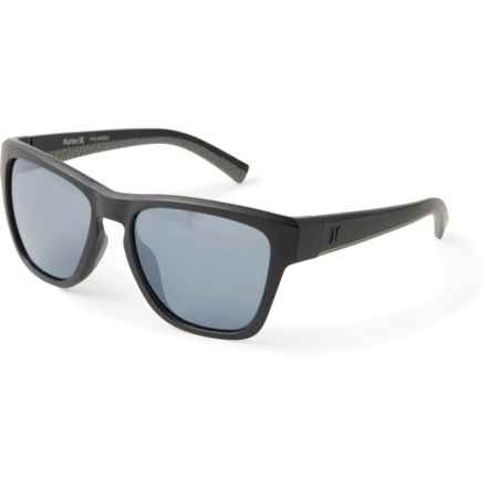 Hurley Mod Keyhole Square Sunglasses - Polarized (For Men and Women) in Matte Black