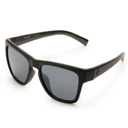Hurley Mod Keyhole Square Sunglasses - Polarized in Matte Black