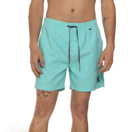 Hurley One and Only Cross-Dye Volley Swim Trunks - 17” in Aurora Green
