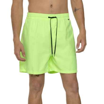 Hurley One and Only Cross-Dye Volley Swim Trunks - 17” in Volt