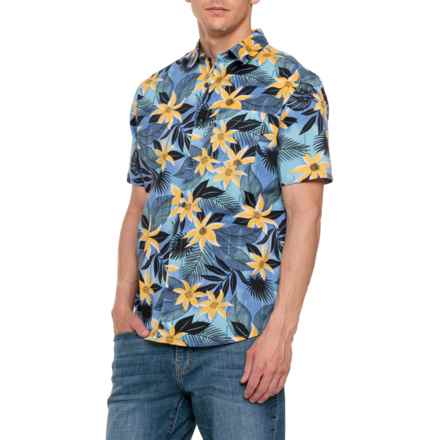 Hurley One and Only Lido Stretch Shirt - Short Sleeve in Sea View