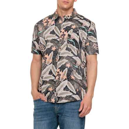 Hurley One and Only Lido Stretch-Woven Shirt - Short Sleeve in Black Combo