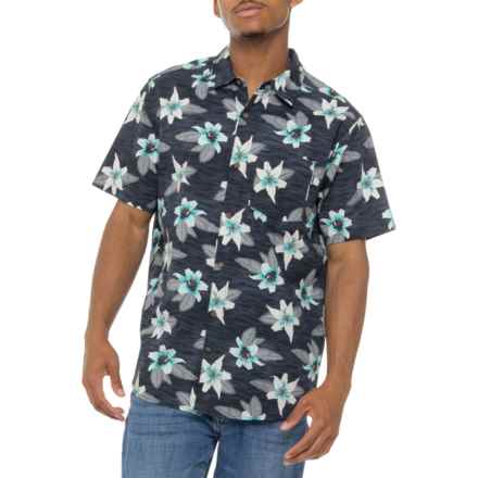 Hurley One and Only Lido Stretch-Woven Shirt - Short Sleeve in Black Multi