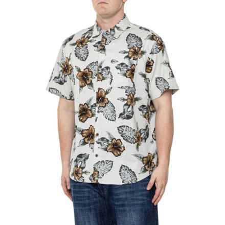 Hurley One and Only Lido Stretch-Woven Shirt - Short Sleeve in Bone