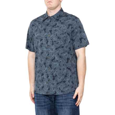 Hurley One and Only Lido Stretch-Woven Shirt - Short Sleeve in Dark Stone Grey