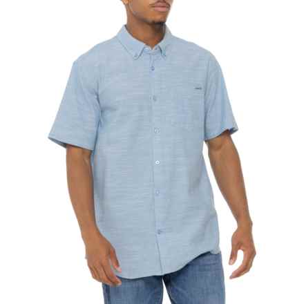 Hurley One and Only Stretch-Woven Shirt - Short Sleeve in Bluoxford2