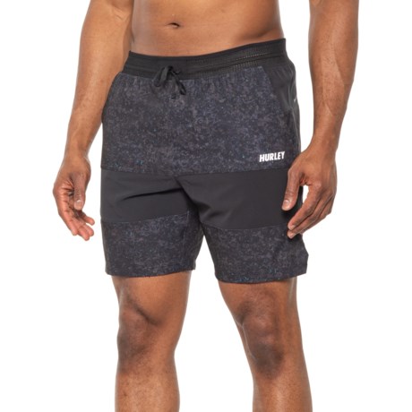 Hurley Phantom Explore Apex Swim Trunks - UPF 50+, 17.5” in Black Multi