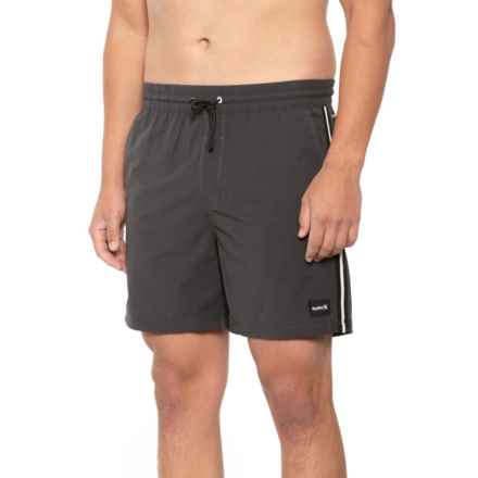 Hurley Phantom Naturals Cannonball Volley Shorts - 17” in Dark Stone Grey