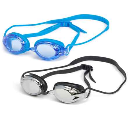 Hurley Phantom-Ops Swim Goggles - 2-Pack (For Boys and Girls) in Blue/Grn/Black