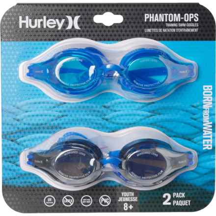 Hurley Phantom-Ops Training Swim Goggles - 2-Pack (For Boys and Girls) in Multi