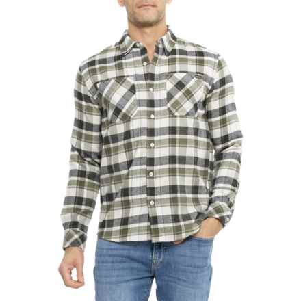 Hurley Plaid Flannel Button-Up Shirt - Long Sleeve in Bone