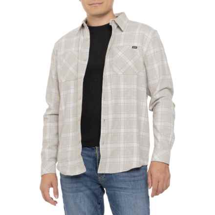 Hurley Plaid Flannel Button-Up Shirt - Long Sleeve in Ivory