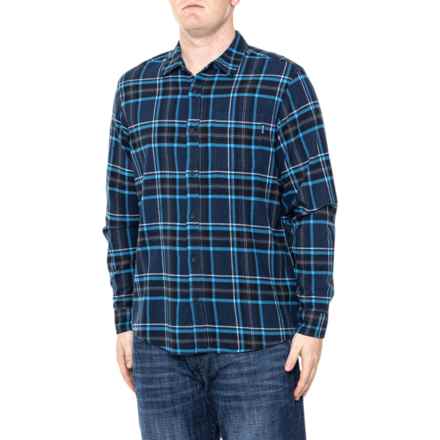 Hurley Portland Organic Cotton Flannel Shirt - Long Sleeve in Night Frce