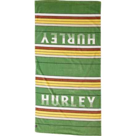 Hurley Printed Beach Towel - 400 gsm, 32x64” in Cilamtro