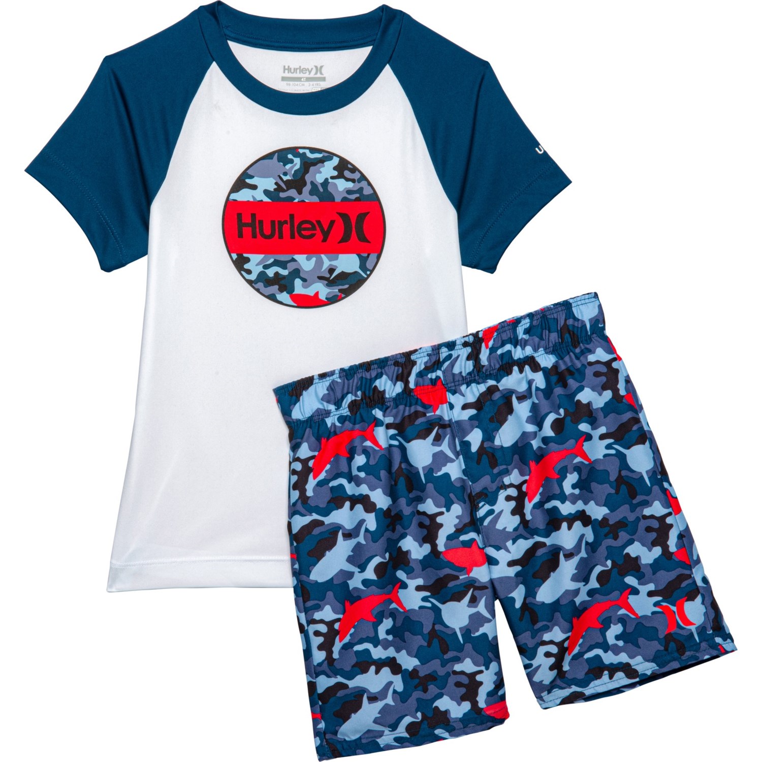 Hurley Rash Guard and Swim Trunks Set (For Toddler Boys) Save 50