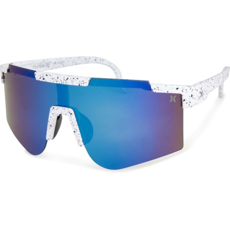 Hurley Semi-Rim Shield Sunglasses - Polarized (For Men) in White